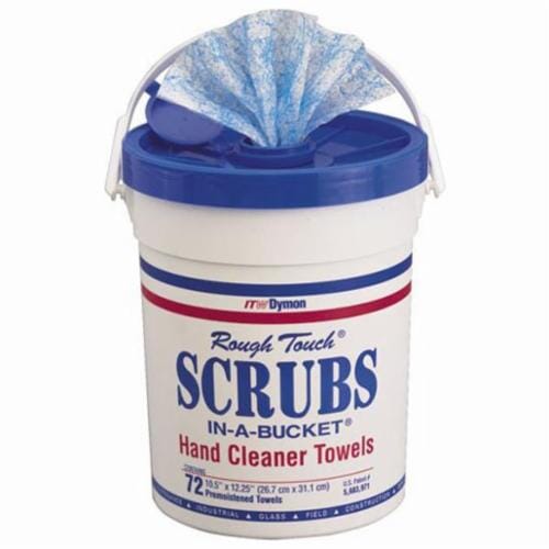 SCRUBS® 42272 Heavy Duty Hand Cleaner Towel, 72 Towels, Polypropylene, Blue/White